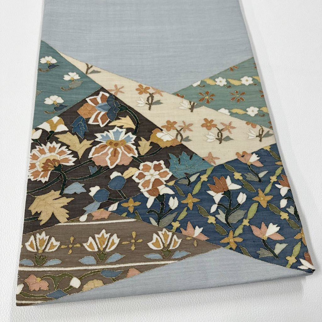 袋帯 正絹 明綴れ ○高級 帯7101 松 高級 霞草花文 平和屋-こころ