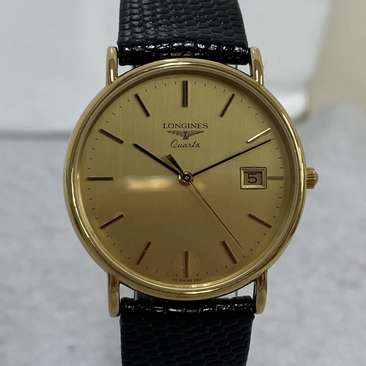 X415-O43-63 ◎ LONGINES ロンジン QUARTZ クォーツ デイト ゴールド