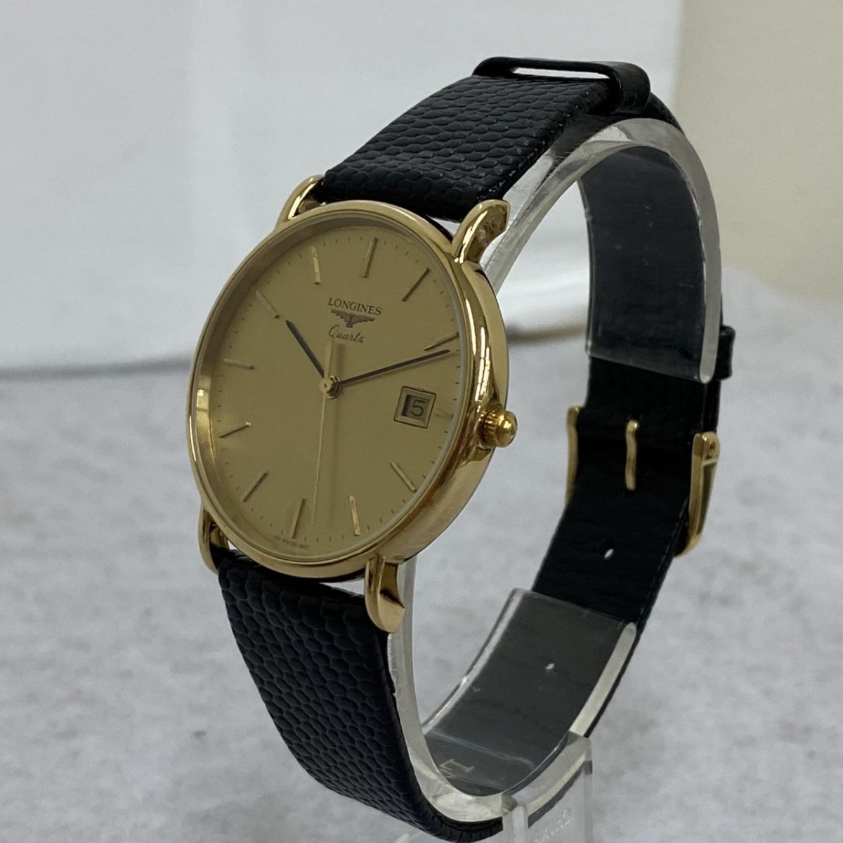 X415-O43-63 ◎ LONGINES ロンジン QUARTZ クォーツ デイト ゴールド