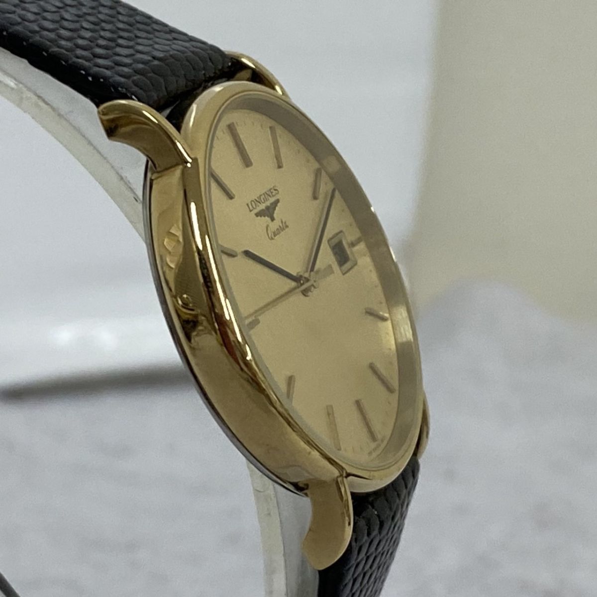 X415-O43-63 ◎ LONGINES ロンジン QUARTZ クォーツ デイト ゴールド