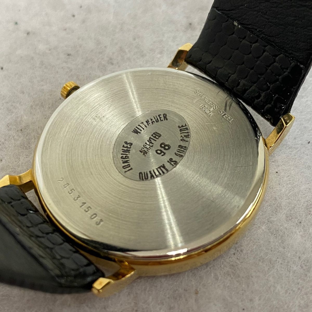 X415-O43-63 ◎ LONGINES ロンジン QUARTZ クォーツ デイト ゴールド