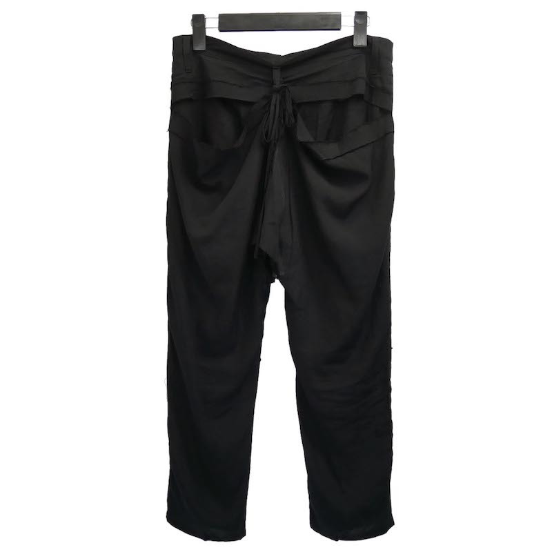 Yohji Yamamoto FEMME 2013ss レーヨン バックカット レイヤード パンツ　13ss ファム 裁ち切り クロップド 