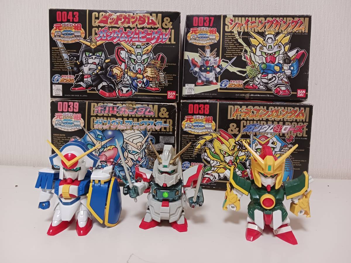 元祖SD ゴッドガンダム＆シュピーゲル、ボルト＆マックスター 元祖SDガンダムマックスター＆ボルトガンダムゴッドガンダム＆ガンダム