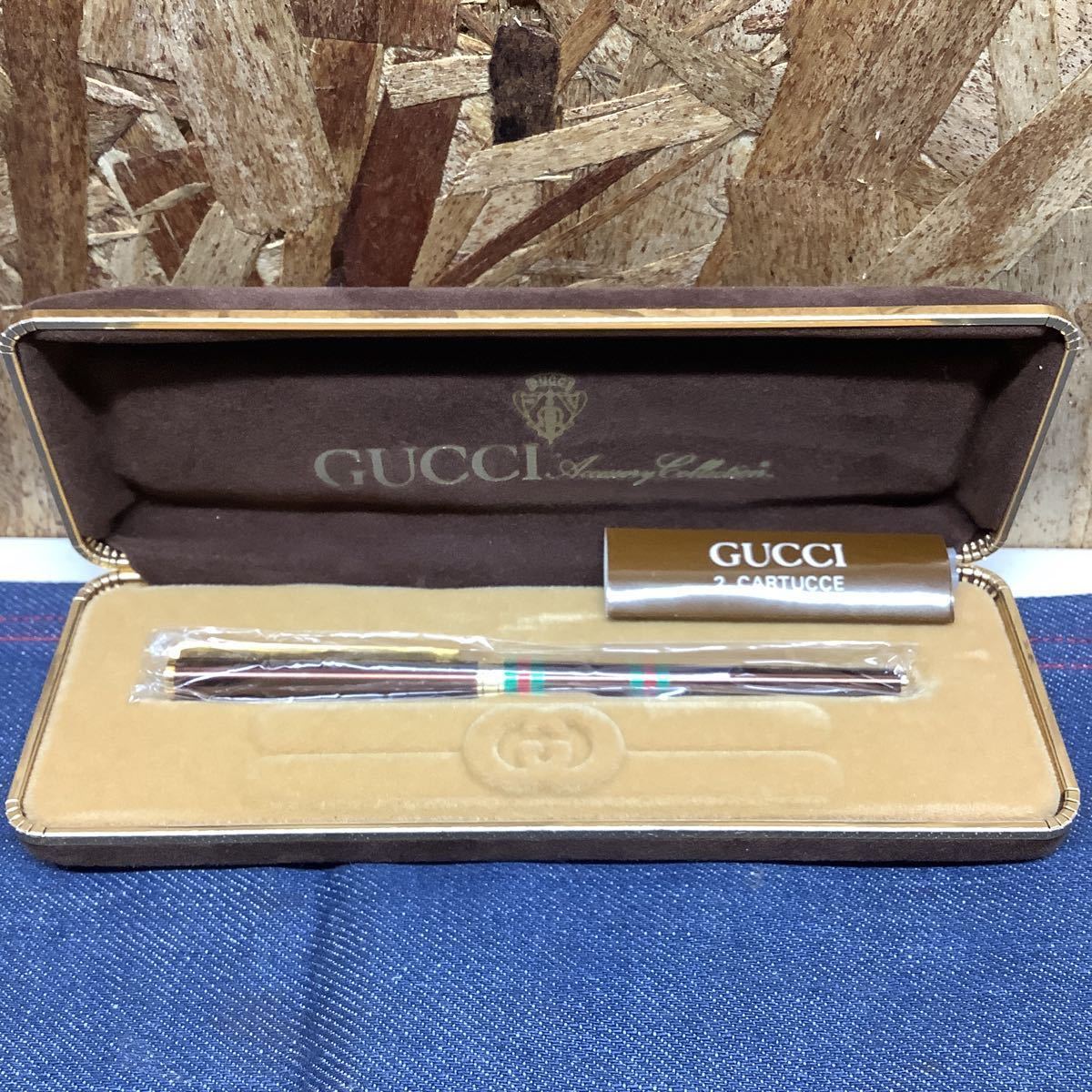 送料無料【Sあ595】GUCCI オールドグッチ　シェリーライン　万年筆