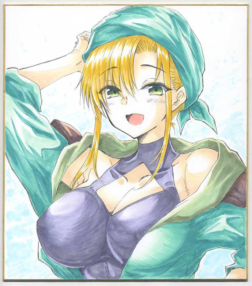 色紙（大/Lサイズ） 手描きイラスト 同人 ファンアート 直筆 みづきたけひと エターナルメロディ カレン エタメロ