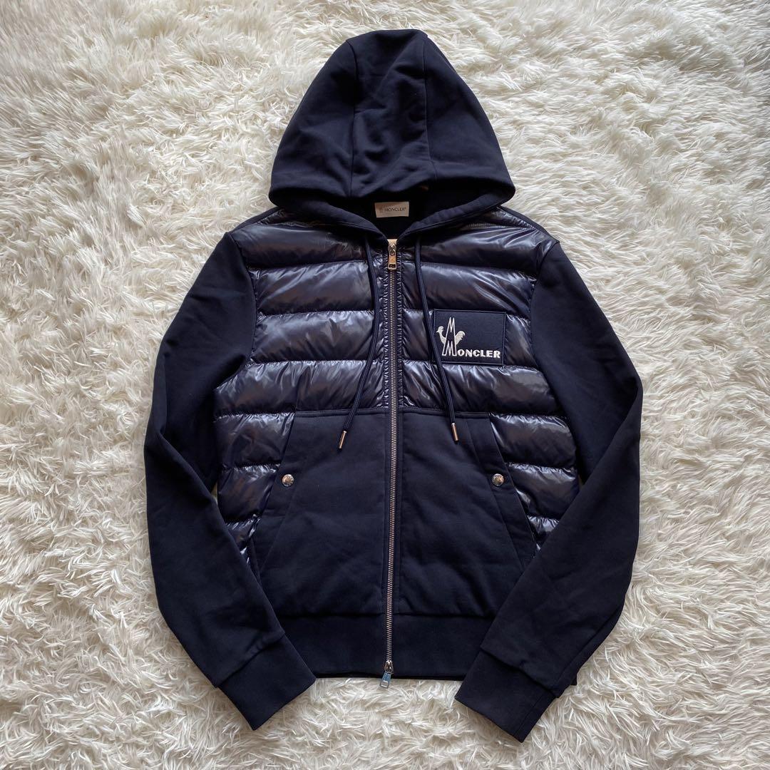 メンズ Moncler MAGLIA CARDIGAN ネイビー パーカー
