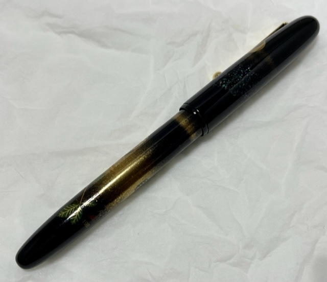 Y2191 パイロット Namiki 沈金 梟 フクロウ 万年筆 ペン先18K Y2191
