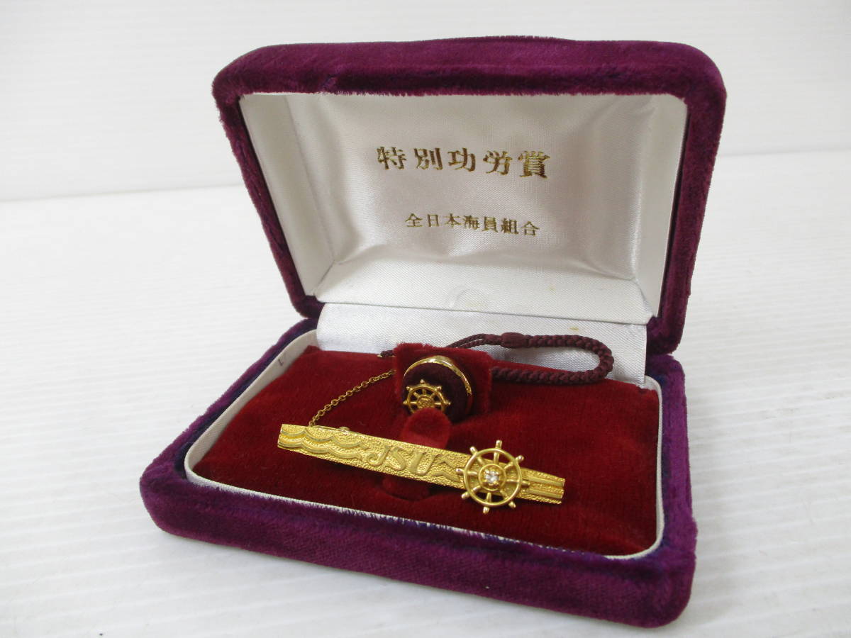 最安値，HOT 230891-026 JSU 全日本海員組合 特別功労賞 タイピン カフス SILVER刻印 箱付(シルバー)｜売買されたオークション情報、yahooの商品情報をアーカイブ公開 - オークファン シルバー