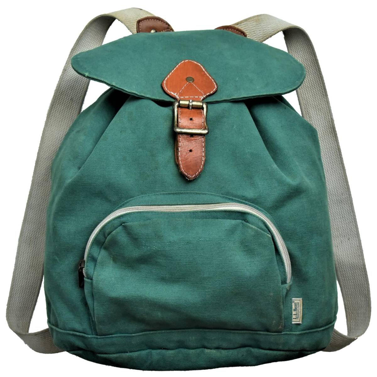 レア！ 雰囲気◎ 80s L.L.Bean コットンキャンバス×レザー バック 