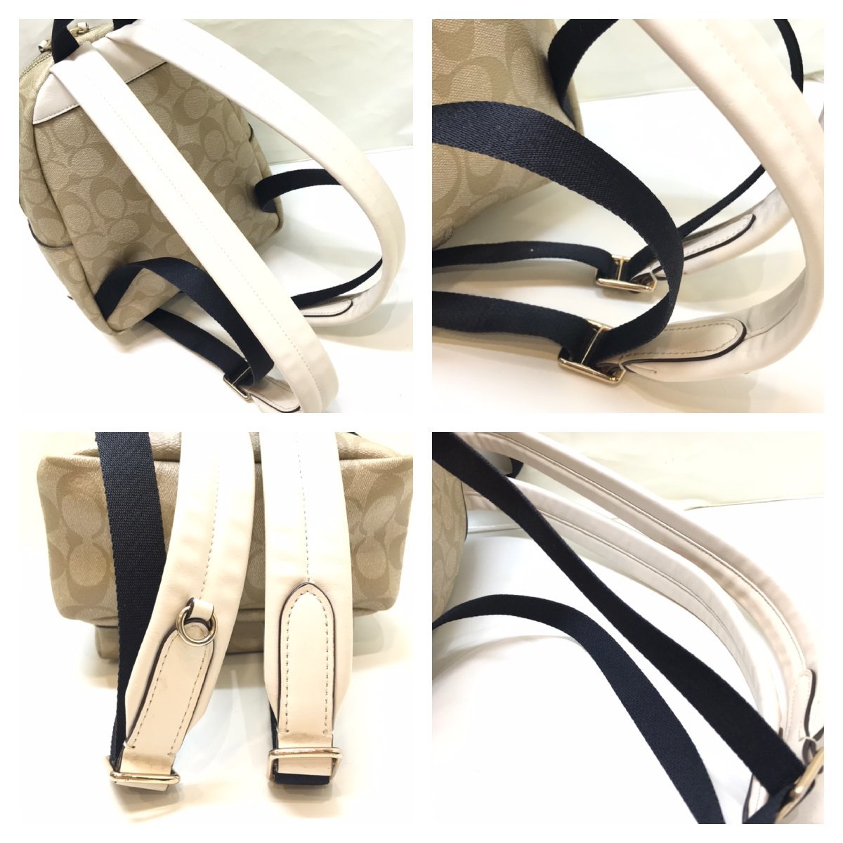 COACH コーチ ミニリュック F20909 シグネチャー レザー PVC バック 