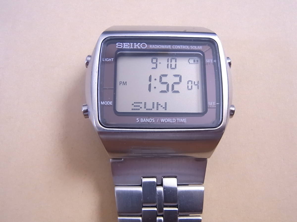 セイコー 電波ソーラー 稼働 中古 デジタル ワールドタイム S760
