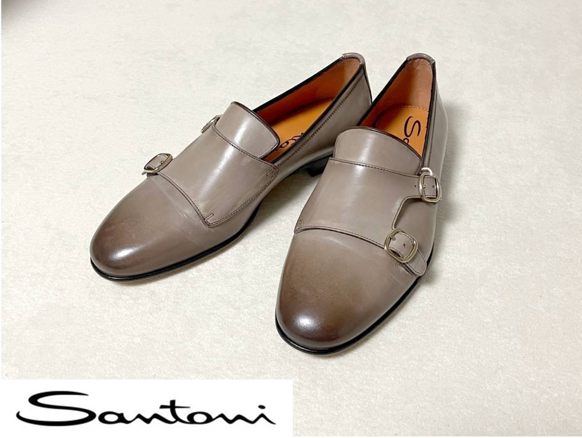 ◇SANTONIサントーニ◇ライトグレー×ブラウン・アンティーク加工