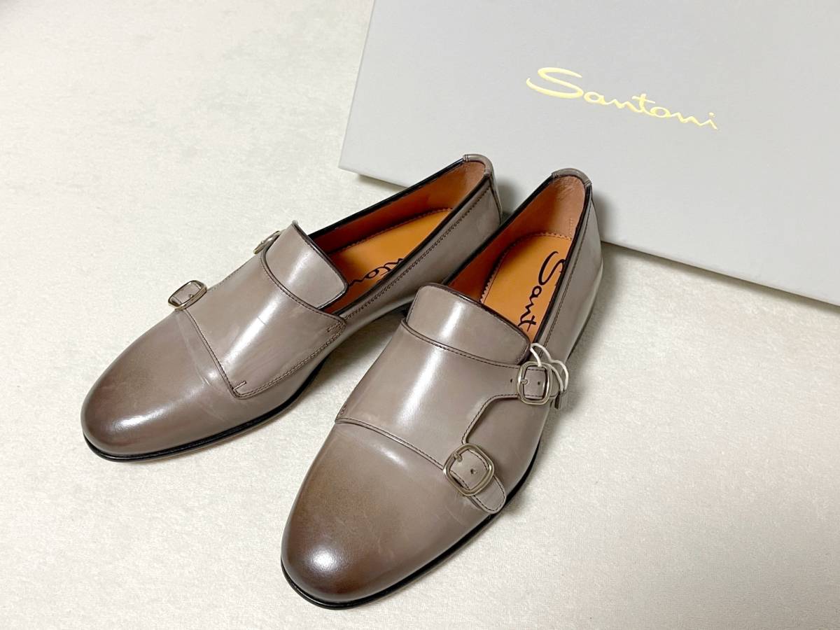 ◇SANTONIサントーニ◇ライトグレー×ブラウン・アンティーク加工