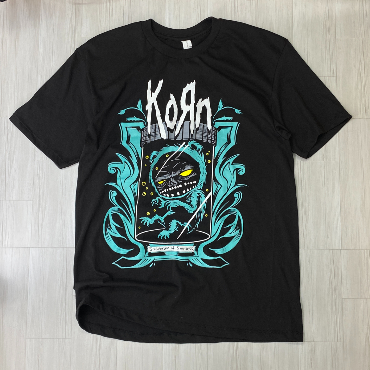 ロサンゼルス発 【2XL】 Korn コーン 半袖 ヘビーウェイト Tシャツ 黒 