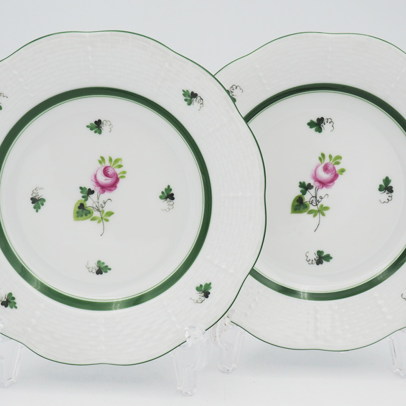 ヘレンド Herend ウィーンの薔薇 16.5cm プレート 2枚 Vienna Rose 516