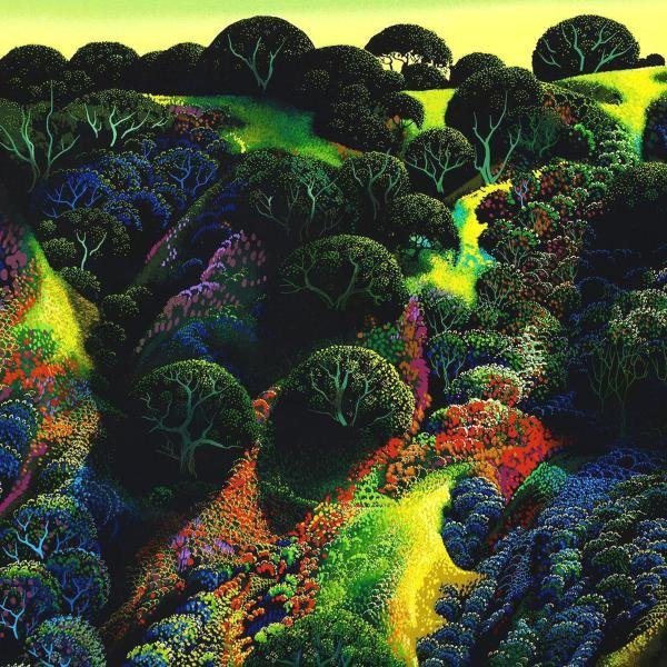 真作】【WISH】アイベン・ロール Eyvind Earle シルクスクリーン 40号