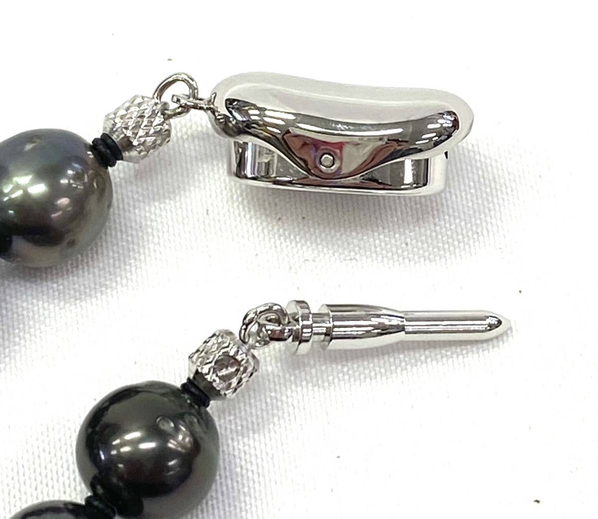 ☆おすすめ☆南洋黒蝶真珠 ネックレス 8.0～10.8mm タヒチ真珠 黒蝶 