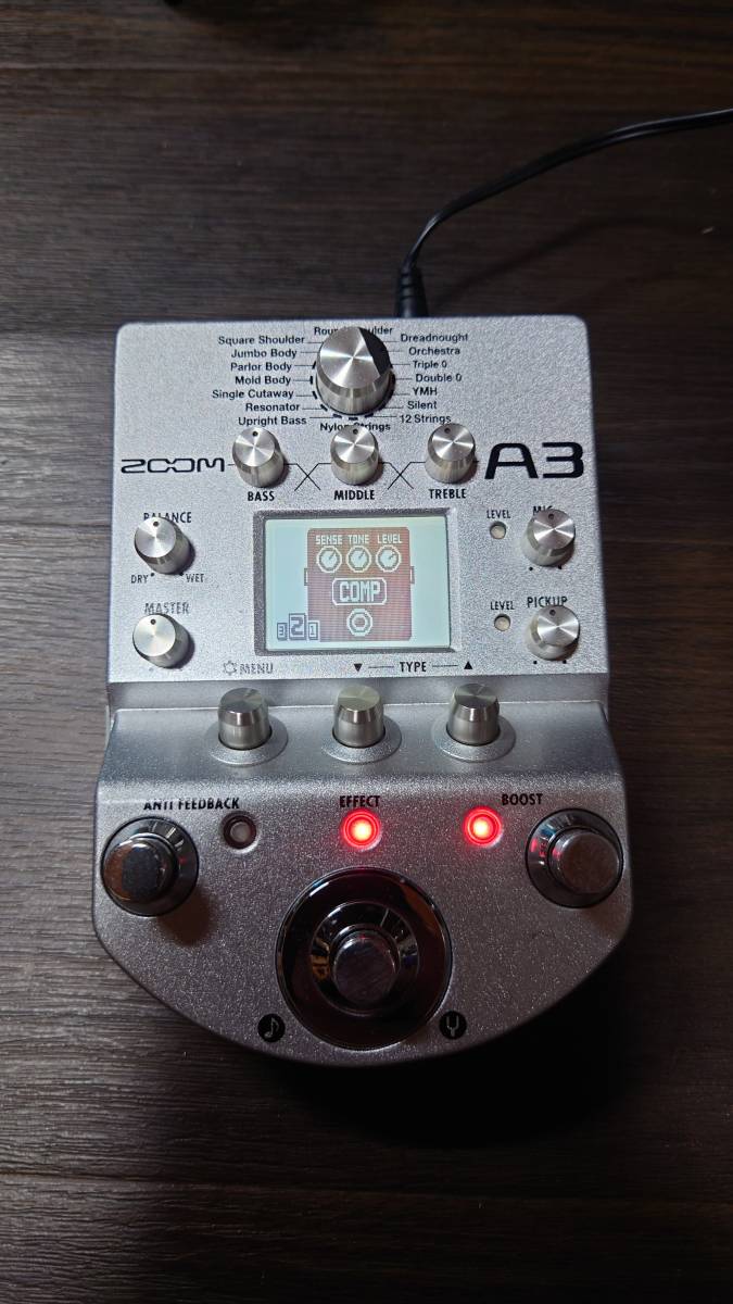 ZOOM A3 アコースティックギター プリアンプ エフェクター A3 ZOOM