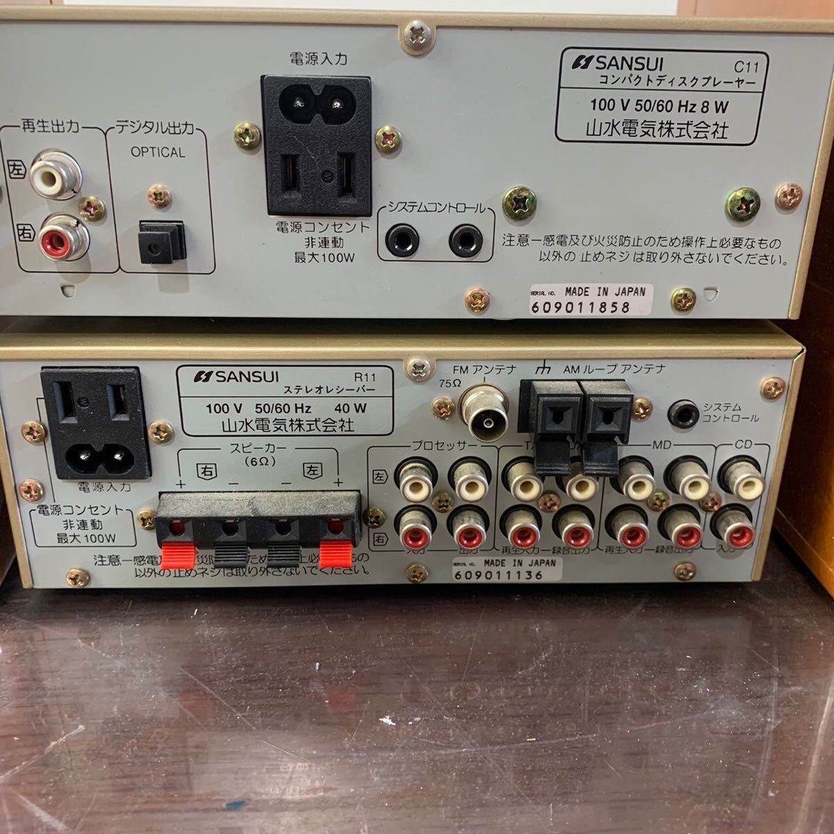 9-6) SANSUI 山水 S33 2ウェイ2スピーカーシステム スピーカー C11