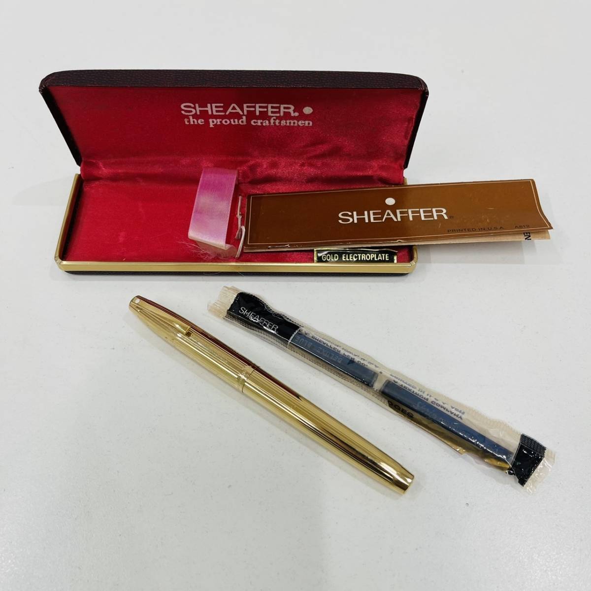 シェーファー 万年筆 ペン先 14K 585 コンバーター式 全長約13cm GD