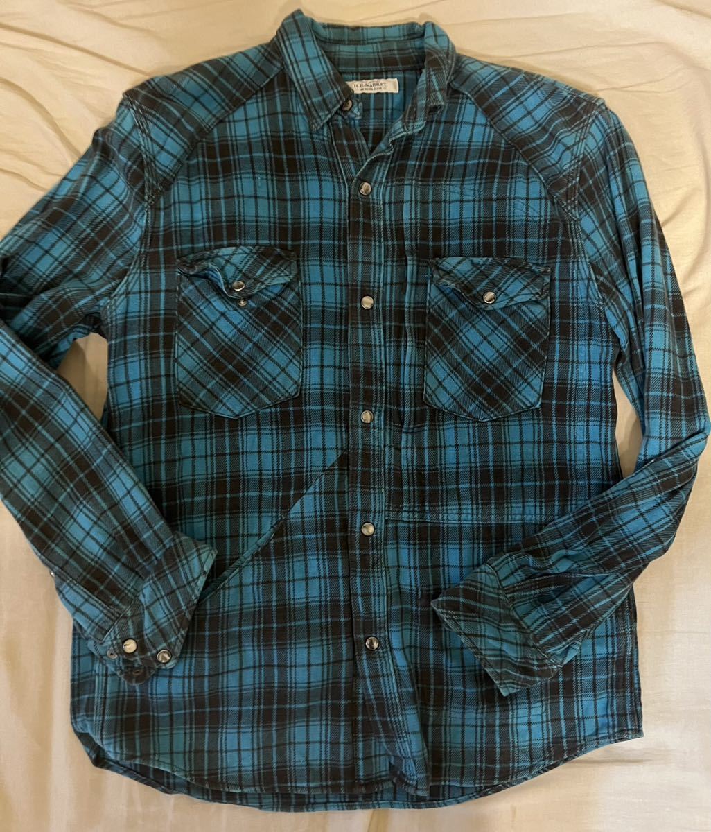 ハリウッドランチマーケットHRMチェックシャツL