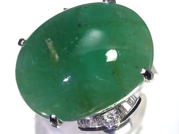 RM9627SS【1円～】新品【RK宝石】≪Emerald≫ 圧倒的存在感!! 天然エメラルド 超特大36.221ct 極上ダイヤモンド Pt900 超高級リング ダイヤ