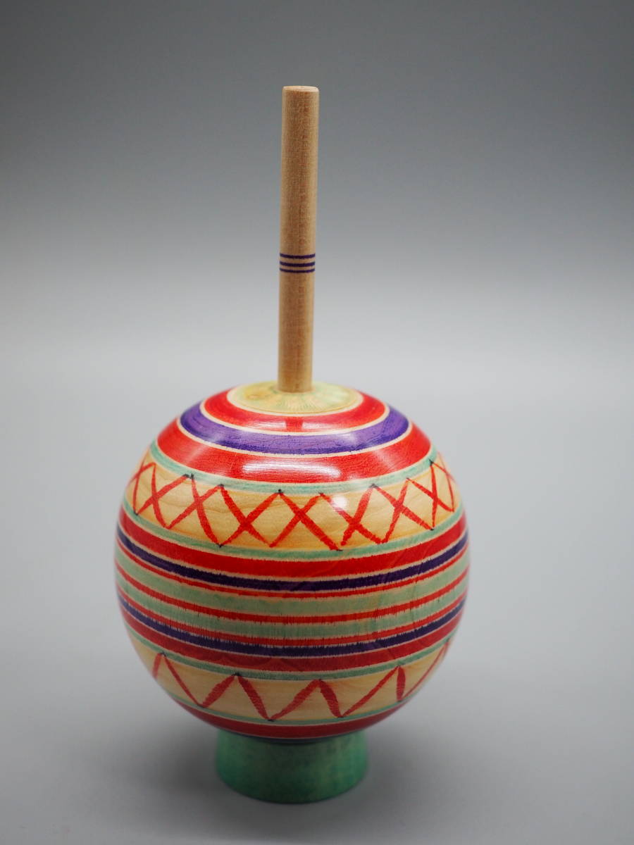 広井道顕 こけし、江戸独楽：廣井道顕 広井 伝統こけし 行董貴重 巫女