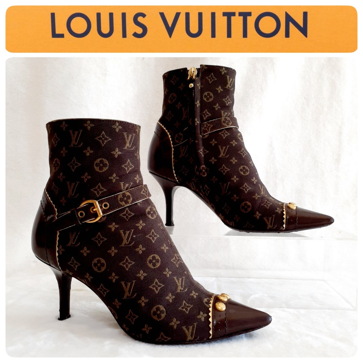 ルイヴィトン LOUIS VUITTON ショートブーツ 35 1/2 - レザー 