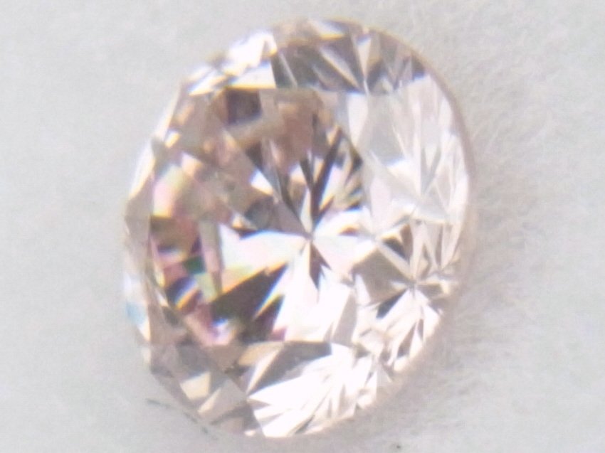 [Shimoe]最落無し！１円～LIGHT ORANGY PINK　I-１　０．１１８ｃｔ　天然ダイヤルース