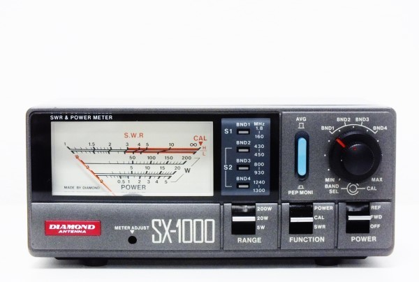DIAMOND　SX-1000　SWR&パワー計　1.8～1300MHz　2センサー内蔵