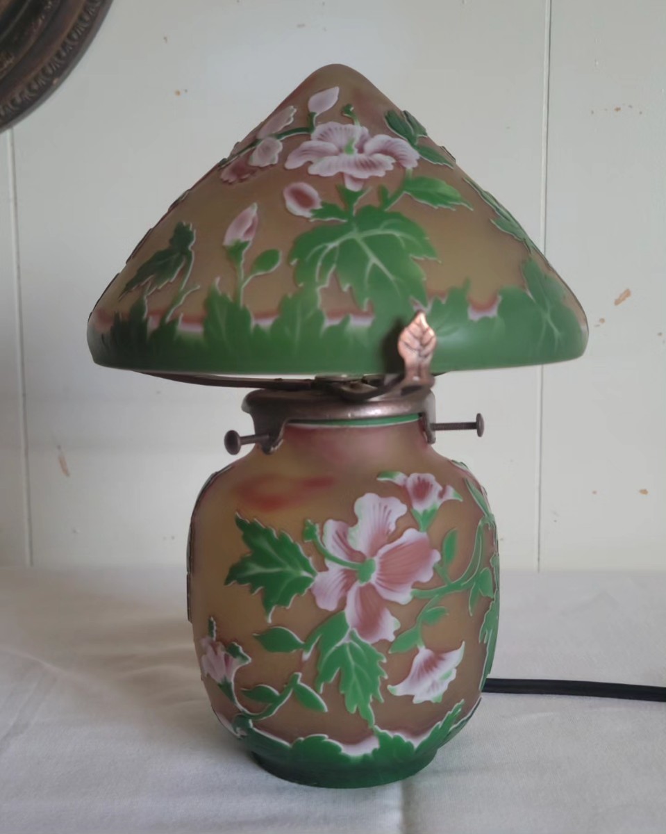 テーブルランプ スタンド照明 陶器 卓上ランプ ナイトランプ 花柄
