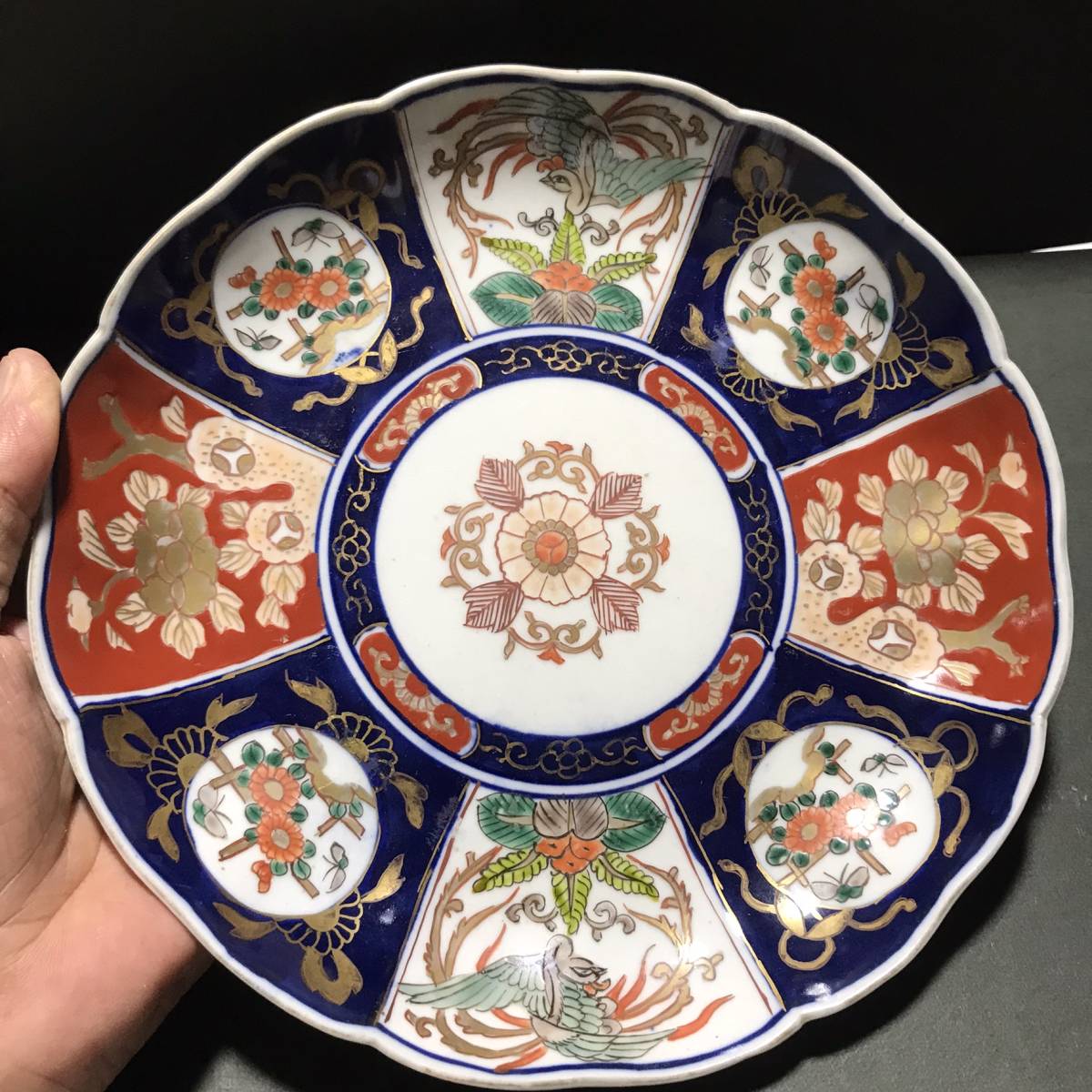 時代物】 古伊万里 有田焼 伊万里焼 色絵 向付 管理A4313 有田焼