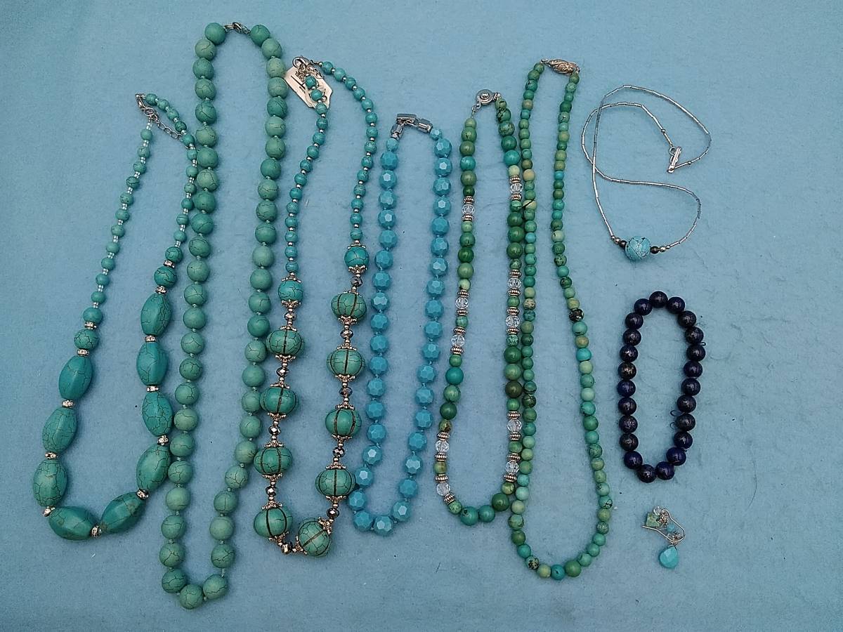 B-9★中古品　ターコイズ トルコ石　 まとめて 大量★