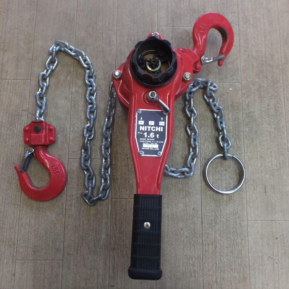 キレイ★ニッチ NITCHI レバーホイスト RN10160 1.6t　LOAD CHAIN 7.1×21.2(V)★(3)