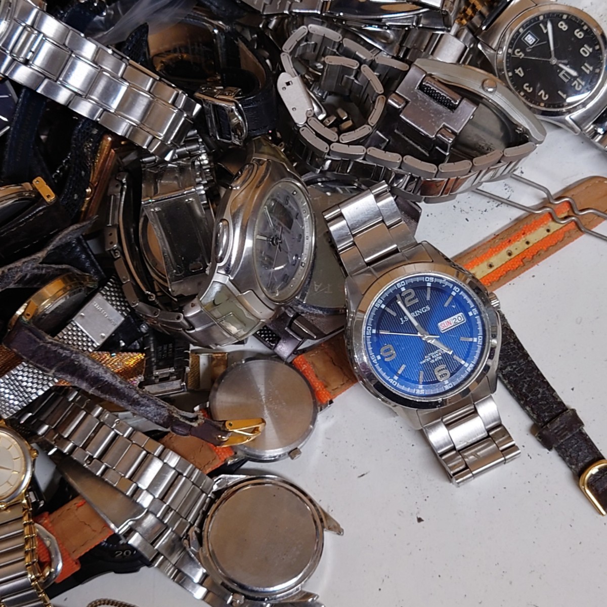 1円~【148点】腕時計 懐中時計 まとめ売り CITIZEN ORIENT RADO CASIO SEIKO Swatch GUCCI ELGIN 等 クォーツ 手巻き 自動巻き ソーラー YT