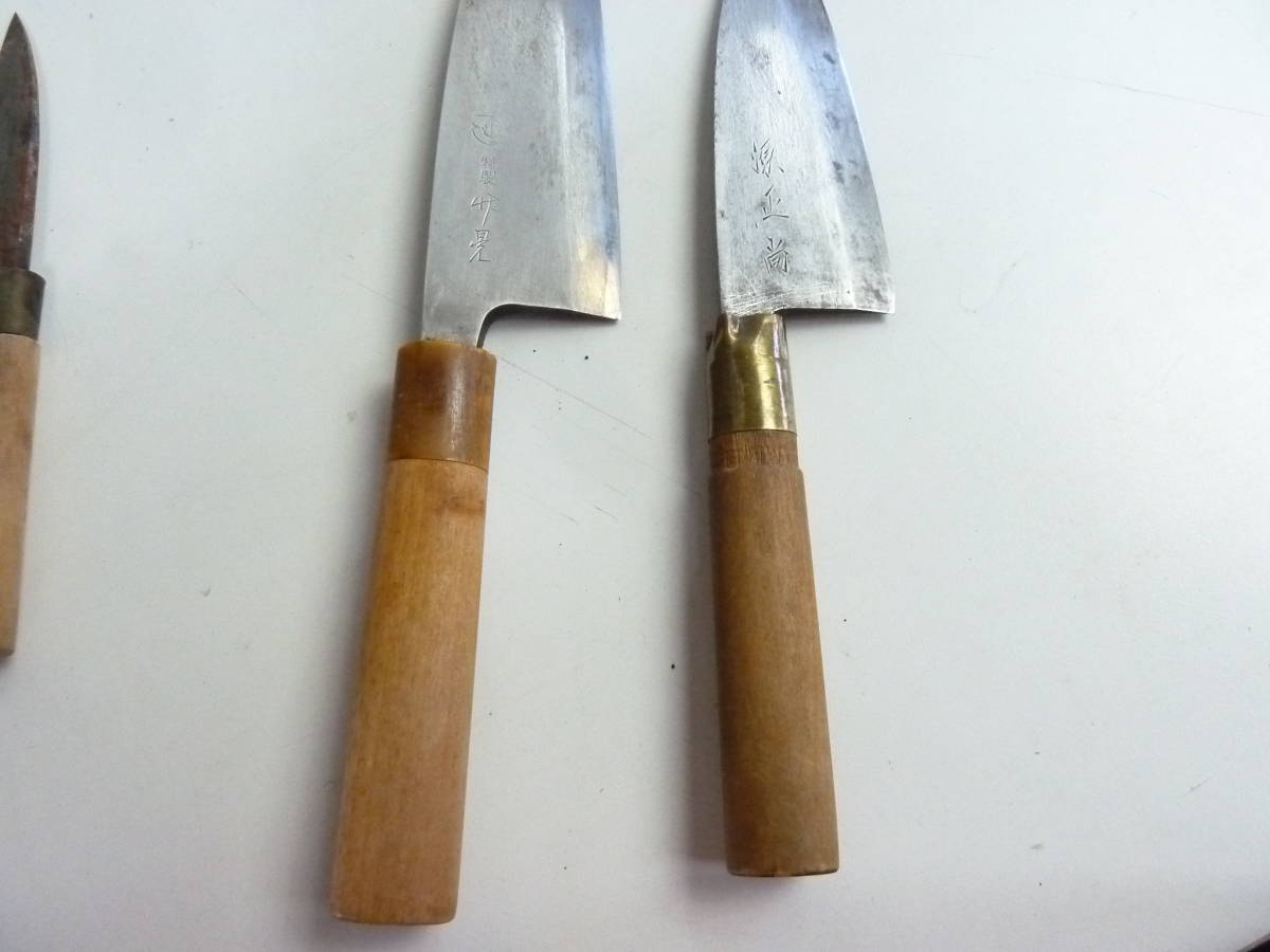 和包丁まとめ売り　8本セット　中古品 中古包丁まとめ 刺身包丁 和包丁 いろいろあり 銘あり無し両方 元昇 孫