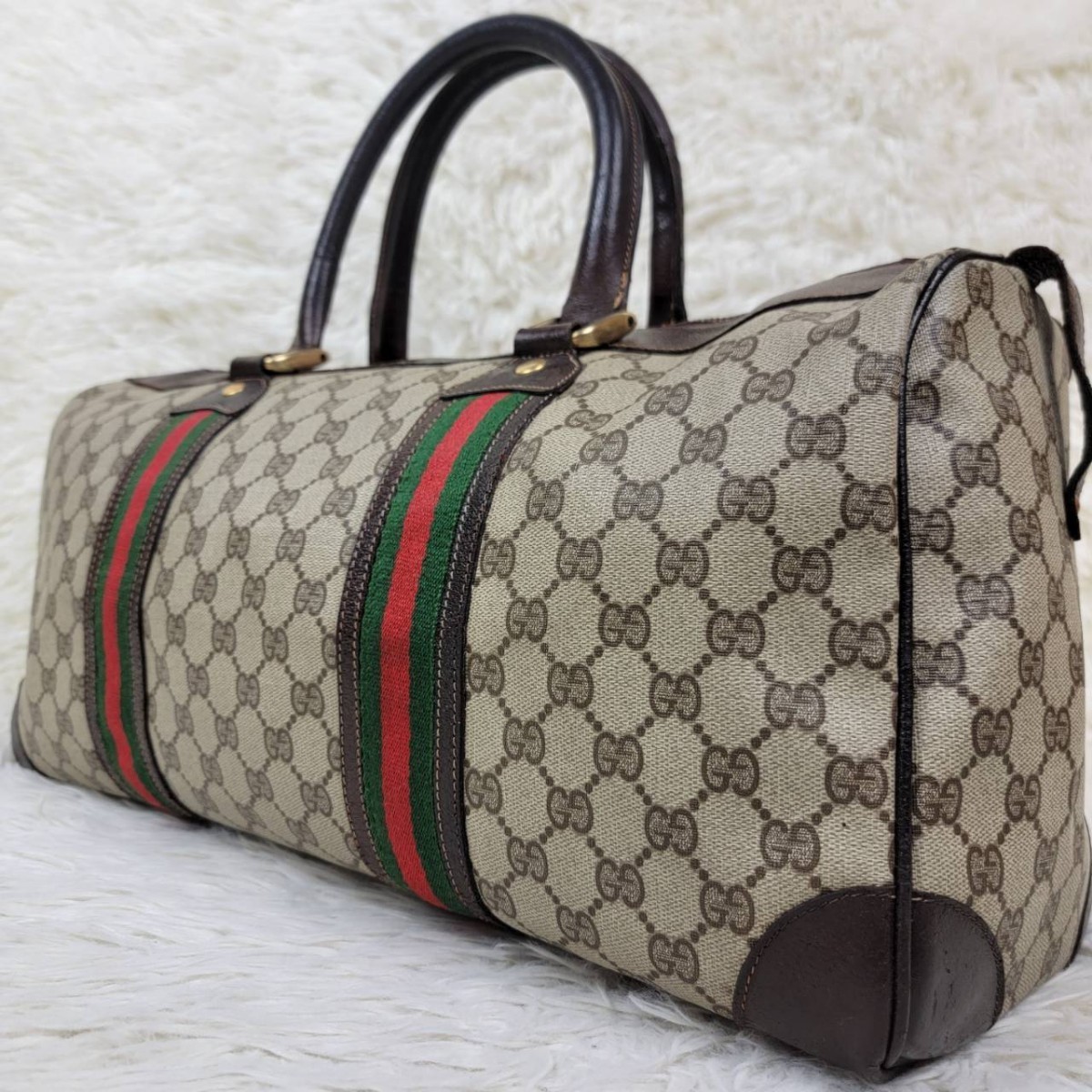 1スタ!!【旅のお供に】OLD GUCCI オールドグッチ ボストンバッグ