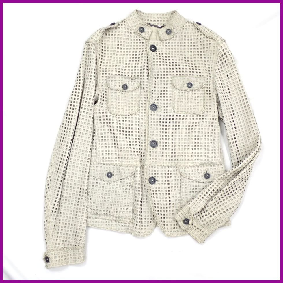 ドルチェ&ガッバーナジャケットサイズ46 ☆Dolce&Gabbana/ドルチェ＆ガッバーナ レザージャケット 44/メンズS
