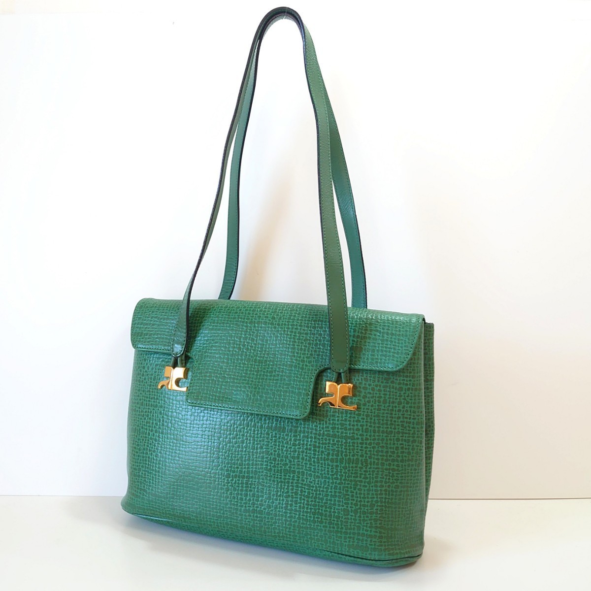 ☆超美品 フランス製 クレージュ 激レア Courreges ゴールドロゴ ☆超美品 フランス製 クレージュ 激レア Courreges ゴールドロゴ