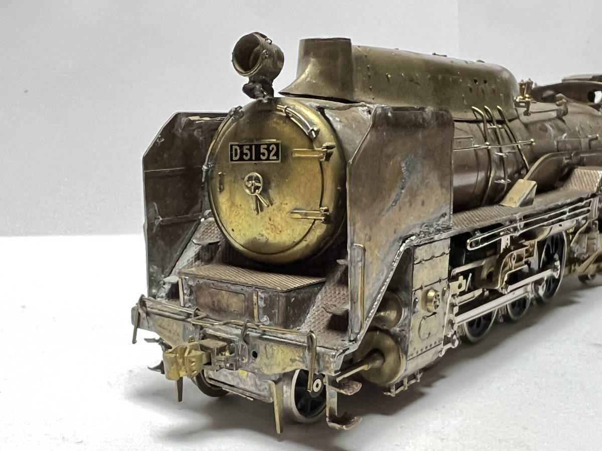 メーカー不明 HOゲージ 蒸気機関車 D51 52 半流形 真鍮 未塗装