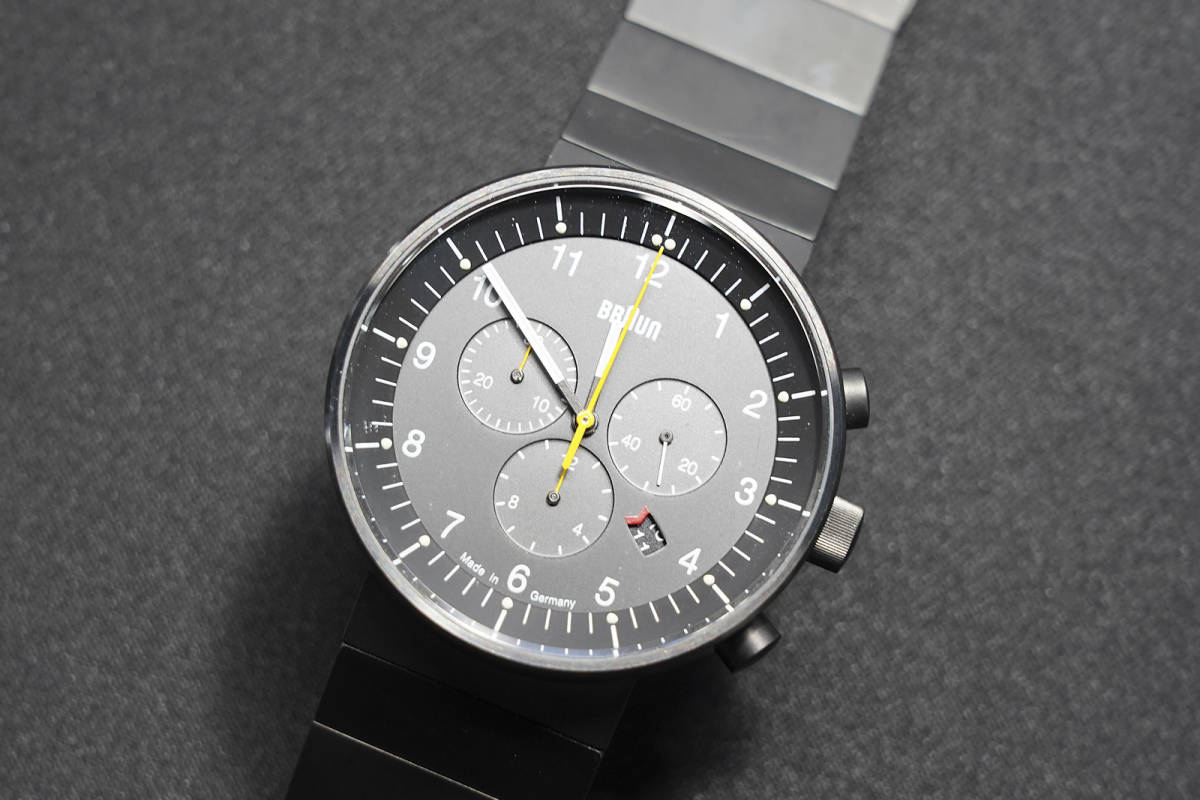 【廃盤モデル】ブラウン BRAUN BN0095N Prestigeクロノグラフ腕時計