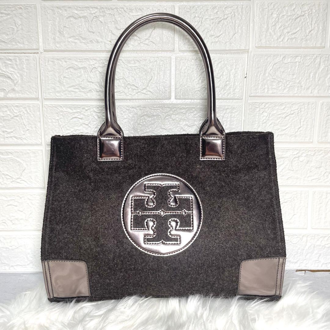 トリーバーチ　エラ　トートバッグ　ハンドバッグ　ウール　大容量　肩掛け可能