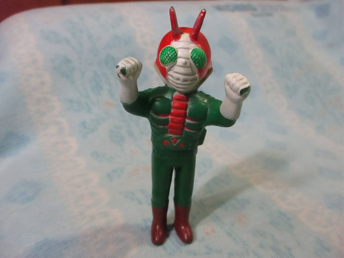 １２cmまぁまぁ綺麗★当時物　仮面ライダー V３　 ミニソフビ人形 石森プロ 毎日放送　東映★R