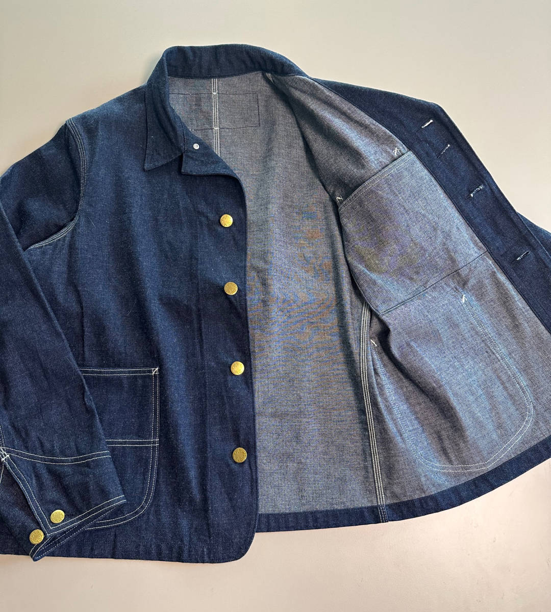 AT LAST & CO. カバーオール 42 美品 2023年『At Last&Co』デニム カバーオール 42 AtLast アット