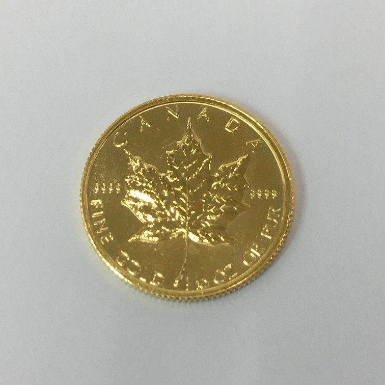 K24IG カナダ メイプルリーフ金貨 1/10oz 総重量3.2g【BIAS1029
