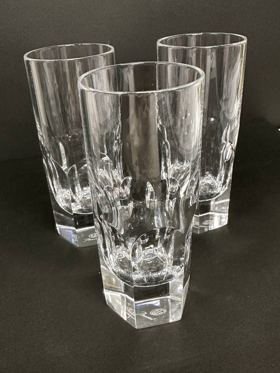 T76　美品 Baccarat バカラ アルクール　ハッピーアワータンブラーグラス　3個セット