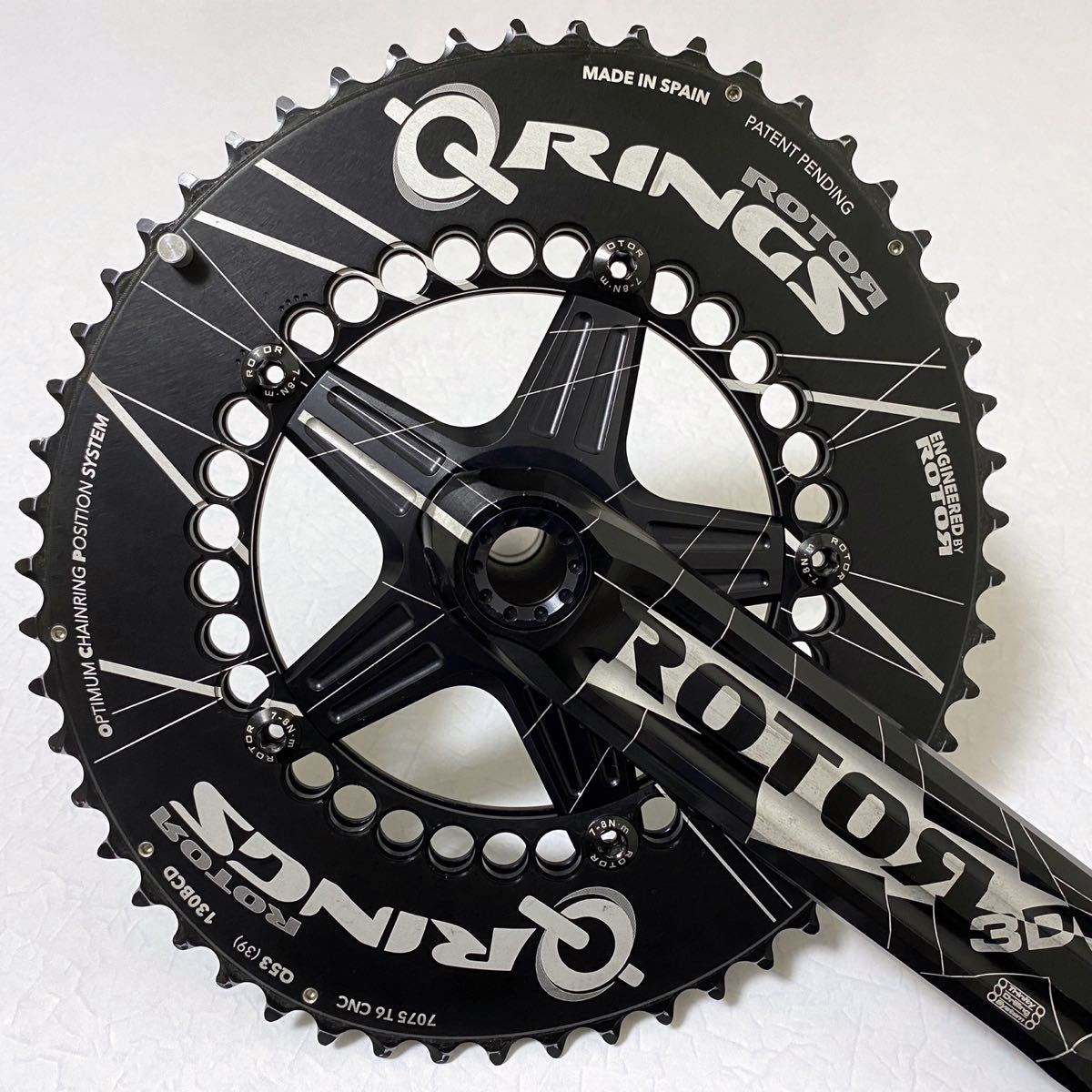 ROTOR 3D 130BCD クランク & Qrings楕円チェーンリング ローター