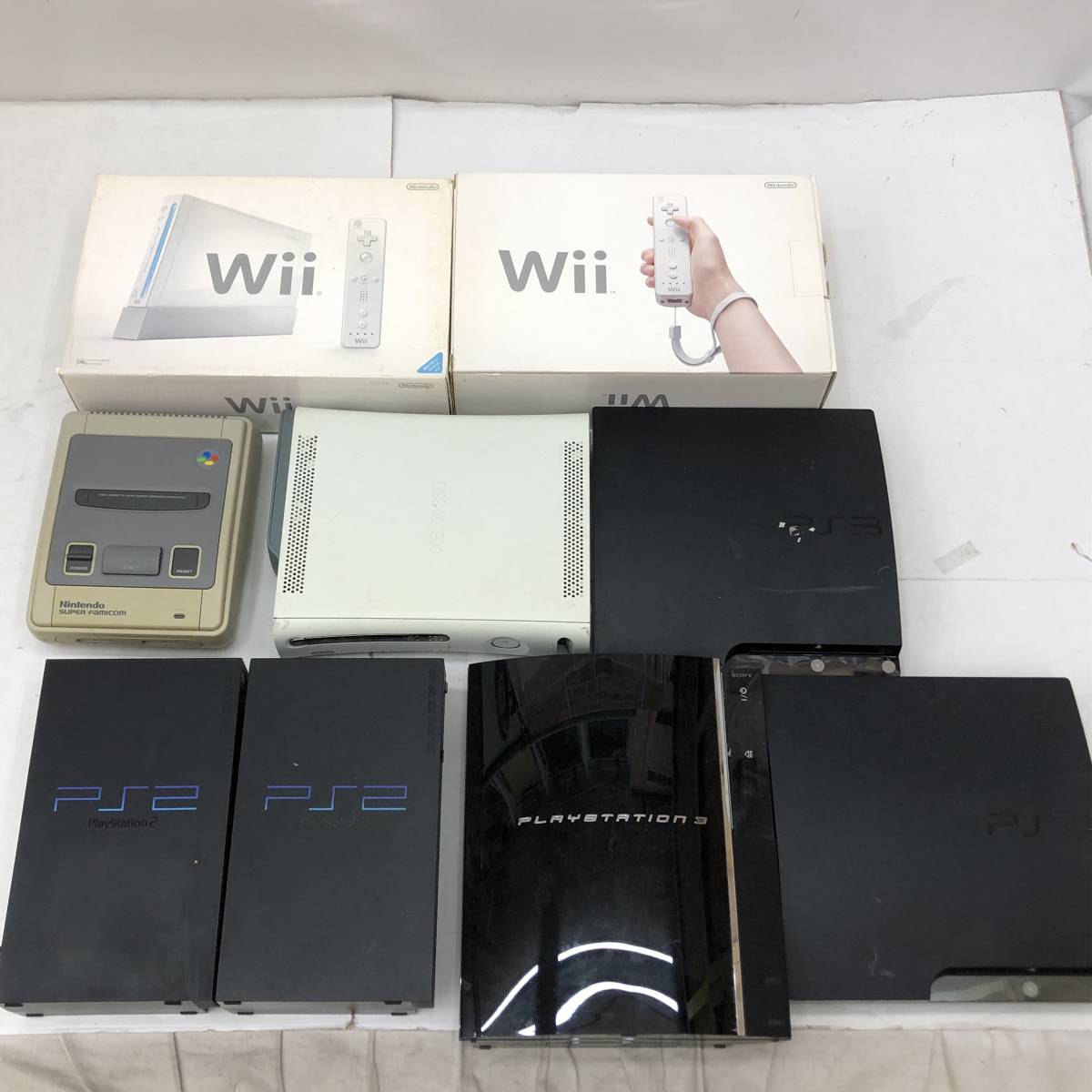 1円～【ジャンク】ゲームハード 本体 まとめ/PS3/PlayStation2/Wii