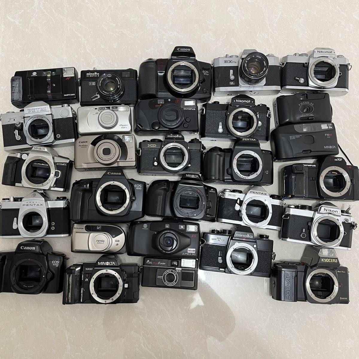 1円~ フィルムカメラまとめ MINOLTA Canon PENTAX Nikon PETRI OLYMPUS