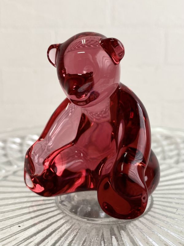 Baccarat バカラ スキー クマ 置物 クリスタル フィギュリン オブジェ Baccarat バカラ フィギュリン クリスタル クマ 置物 バカラ クマの